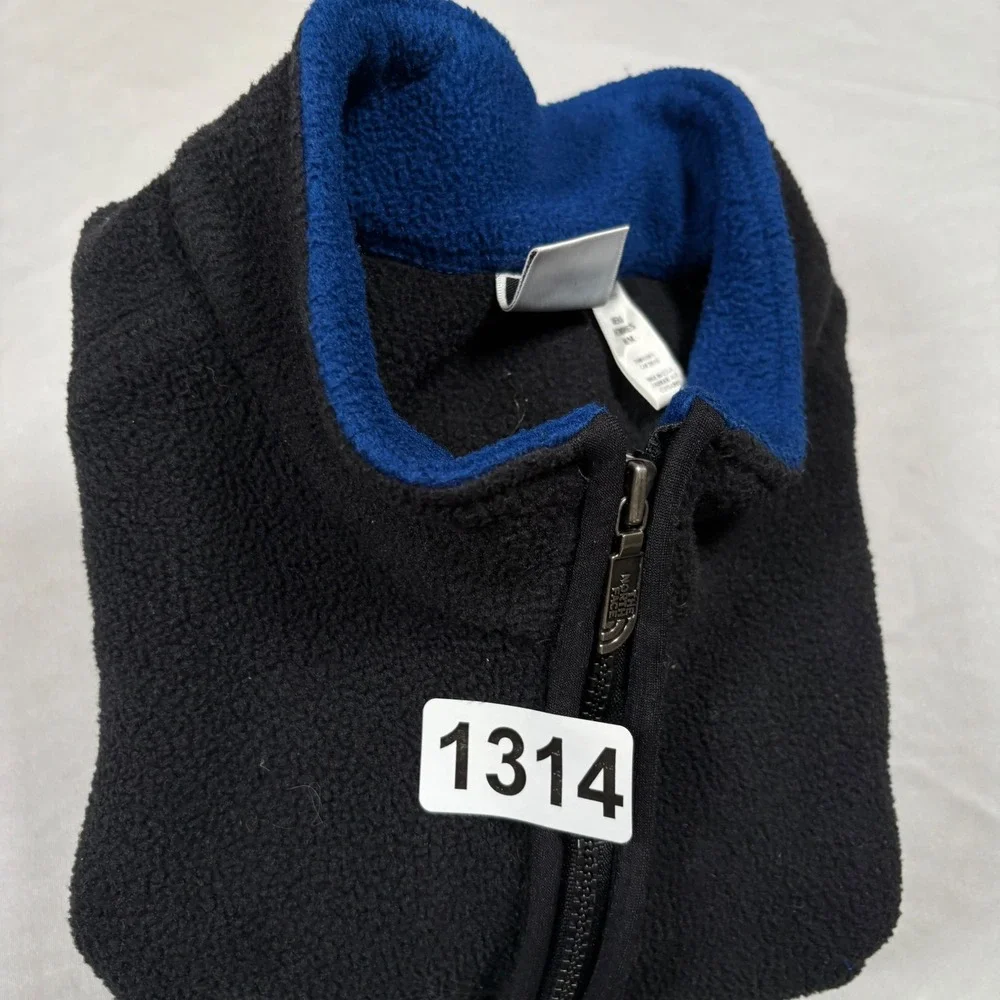 Vtg The North Face Denali Fleece Vest Mens M Black Blue Polartec Made in USA 90s
